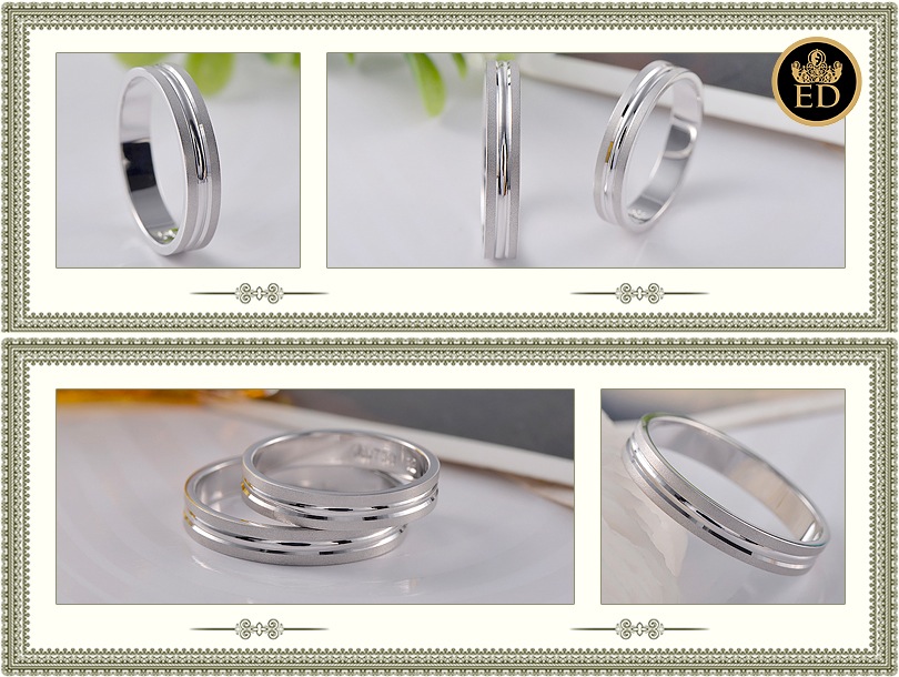 Carved Double Spiral Matching Wedding Rings | England Diamond Co.
